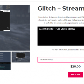 Nerd or Die Glitch Pack - twitch overlay + alerts