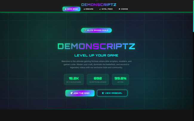 CyberGaming X - Landing Page