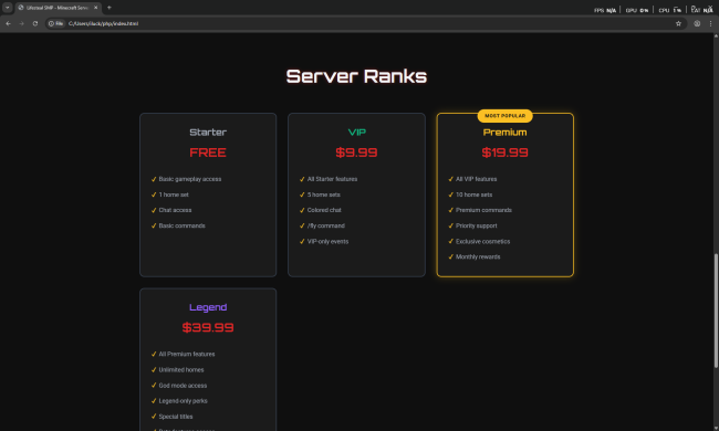 Lifesteal SMP Landing Page Template - Image 3