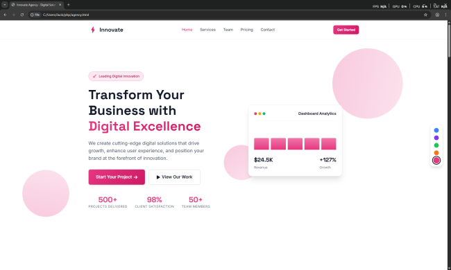 Agency Startup Landing Page