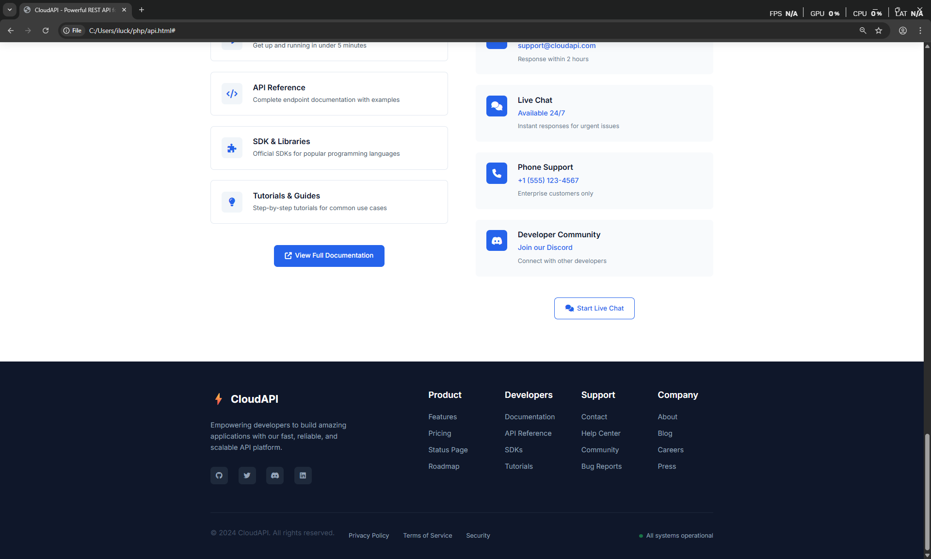 API Service Landing Page - Image 5