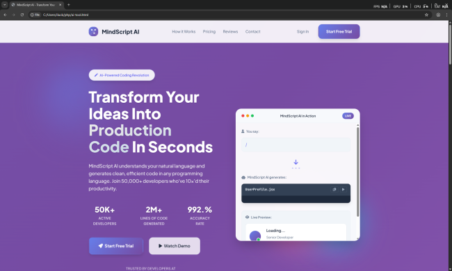 AI Tool Promo Page