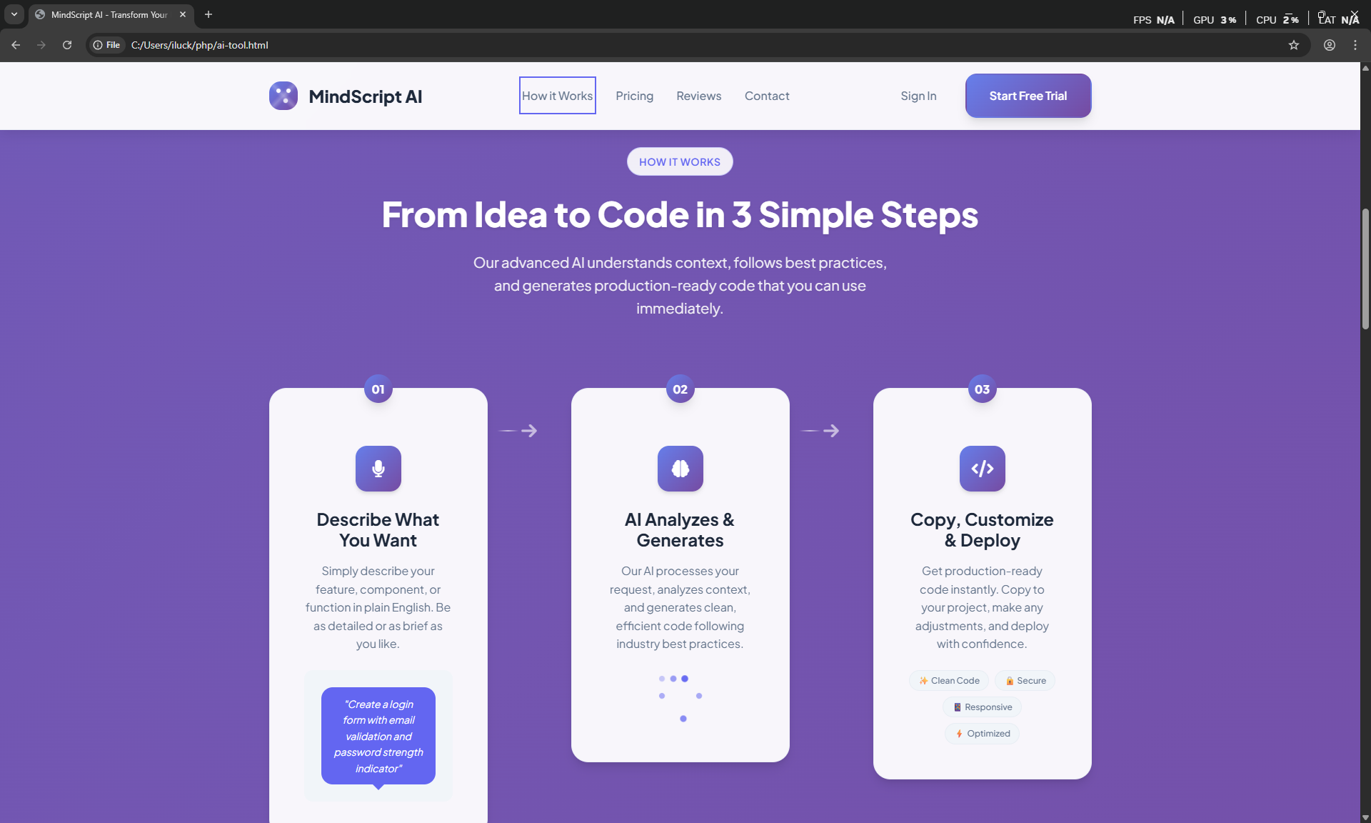 AI Tool Promo Page - Image 2