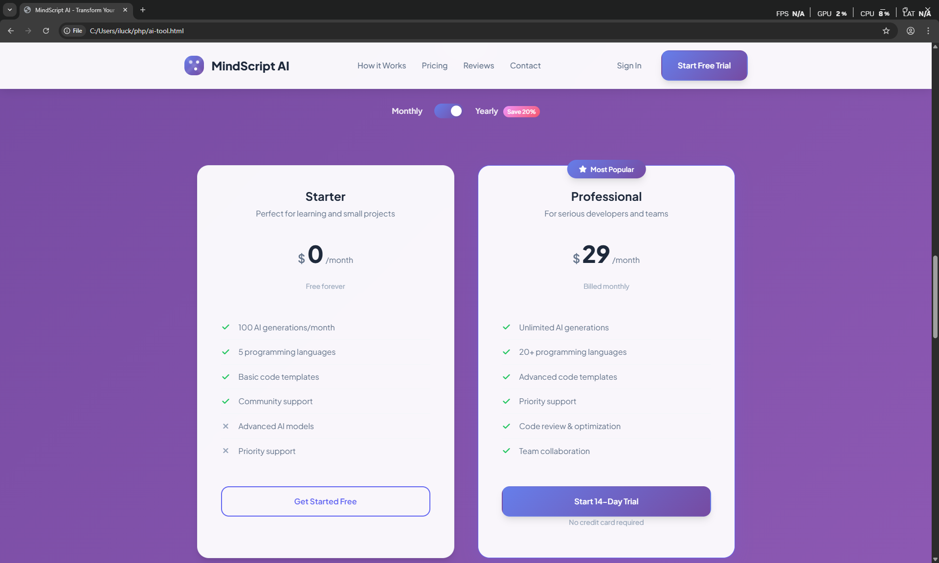 AI Tool Promo Page - Image 3