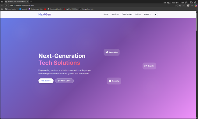 Tech Solutions & Startup Landing page