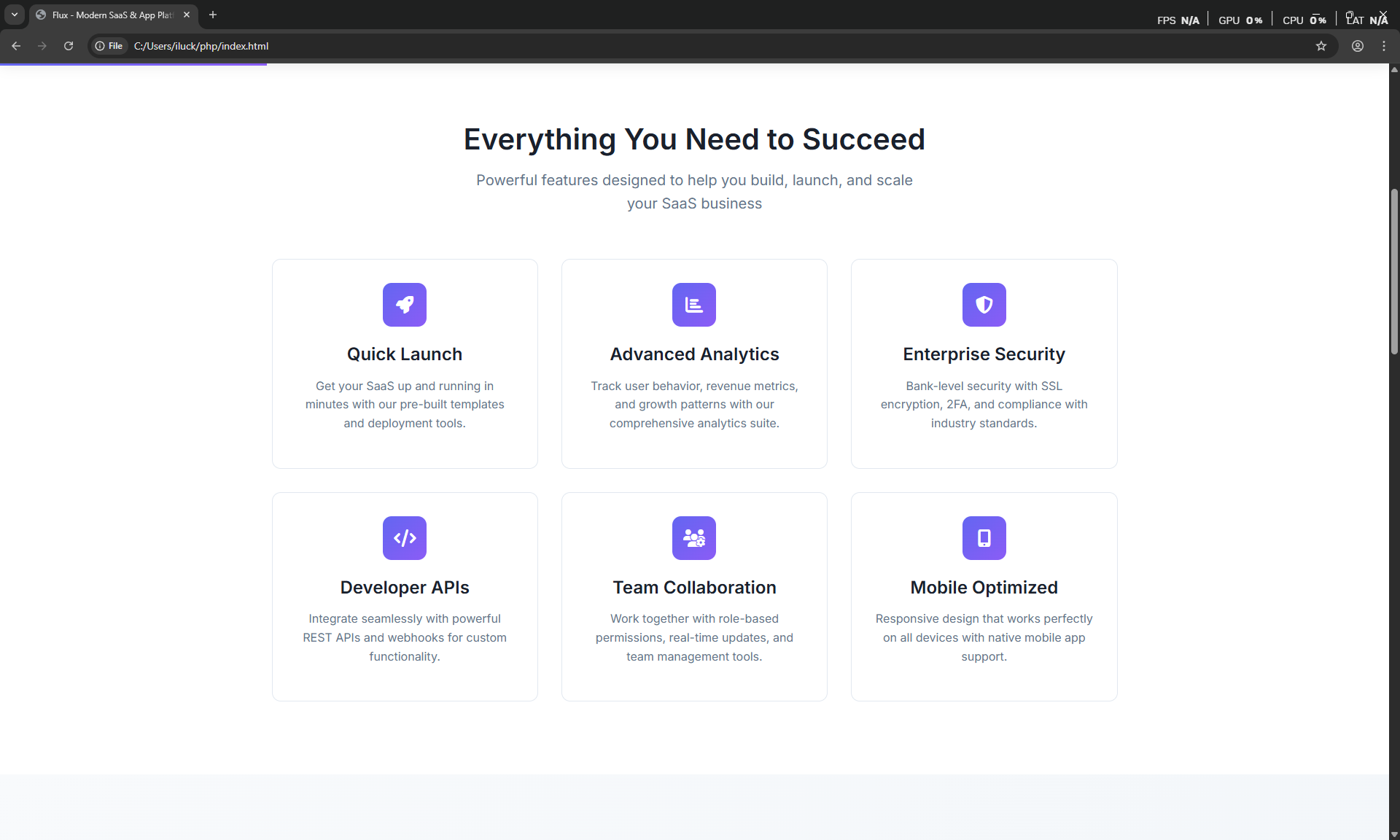 FLUX - Premium SaaS & App Landing Page - Image 2