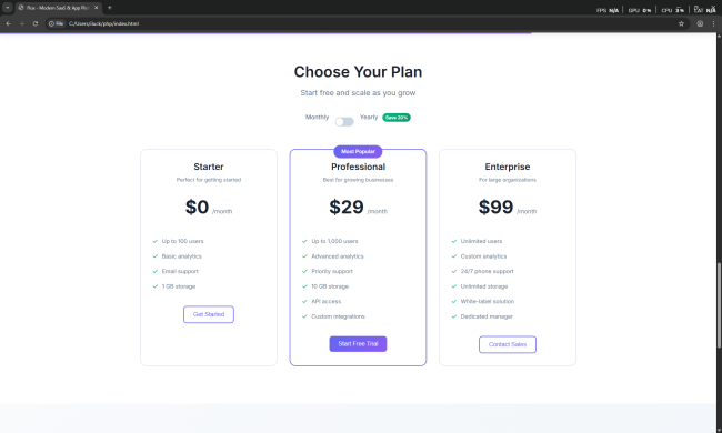 FLUX - Premium SaaS & App Landing Page - Image 3