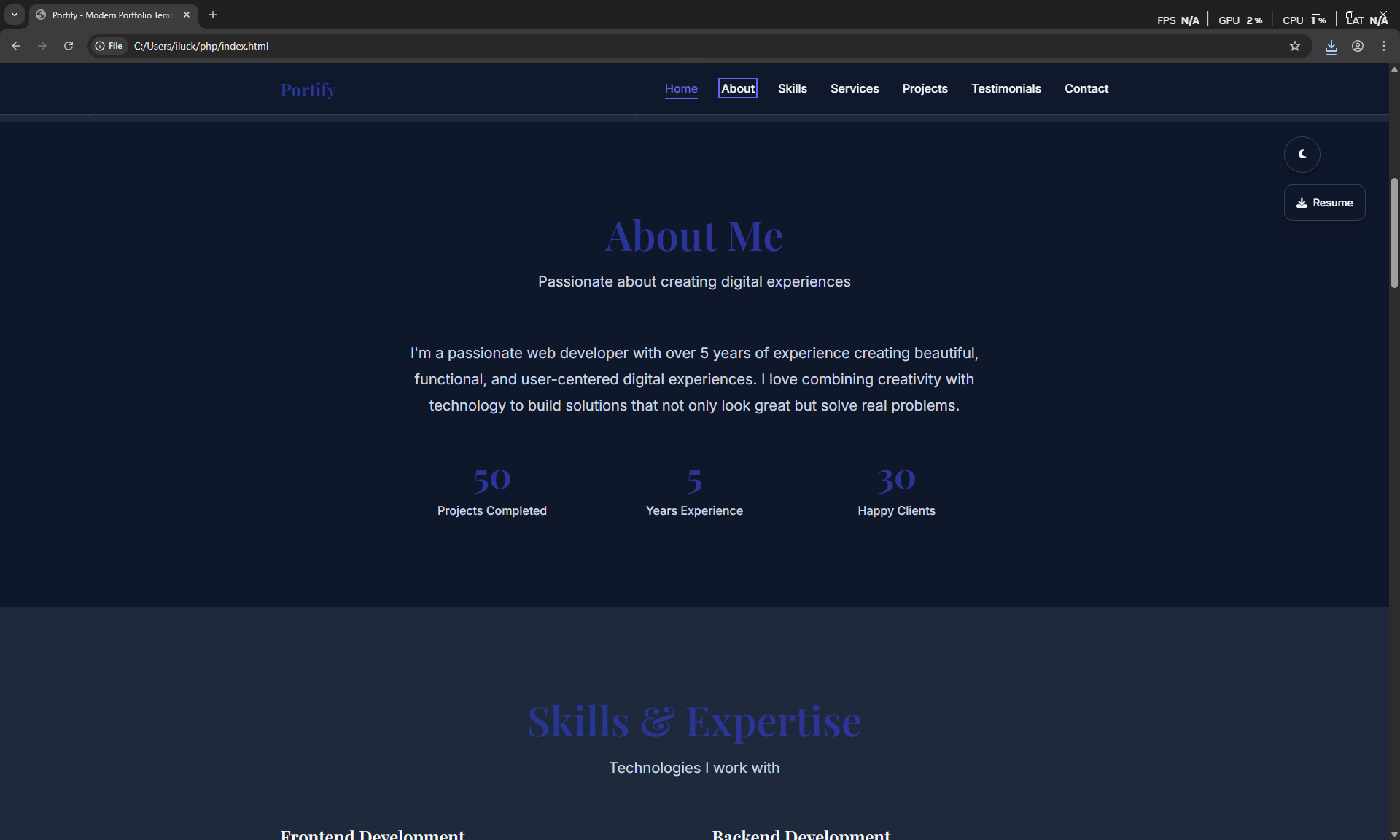 Portify - Modern Portfolio Template - Image 2