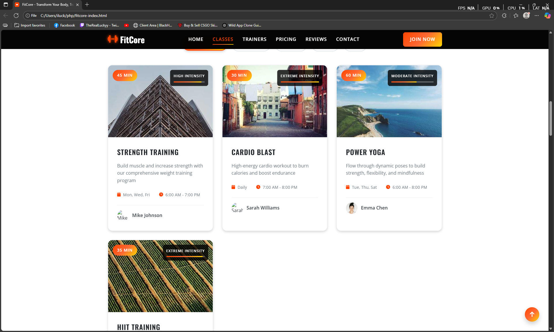 FitCore – Premium Gym & Fitness Landing Page Template - Image 2