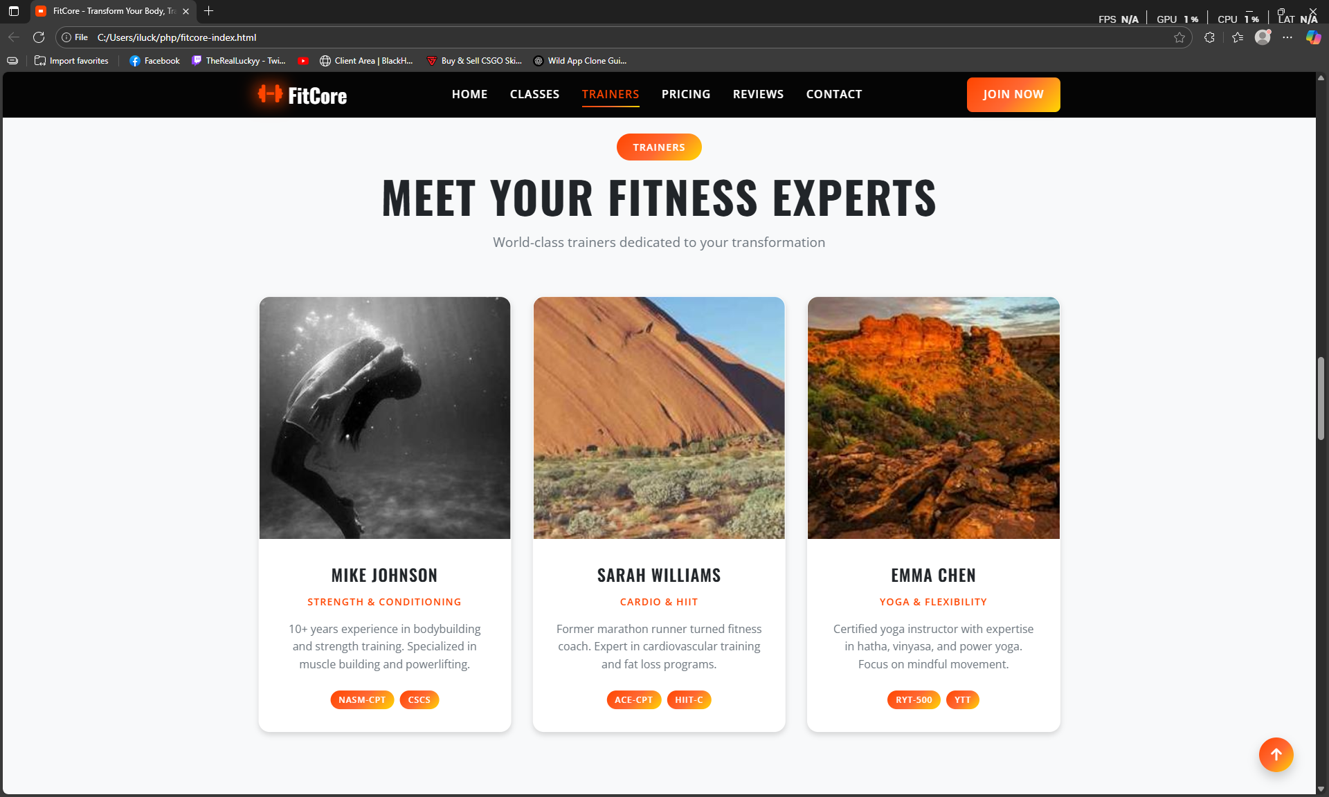 FitCore – Premium Gym & Fitness Landing Page Template - Image 3