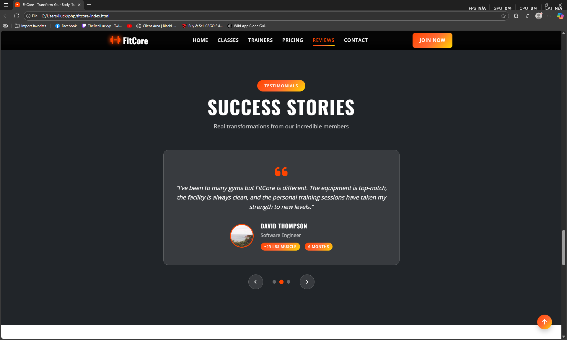 FitCore – Premium Gym & Fitness Landing Page Template - Image 5