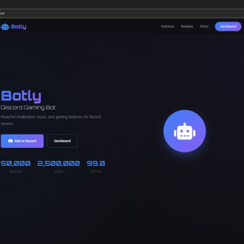 PREMIUM DISCORD BOT LANDING PAGE