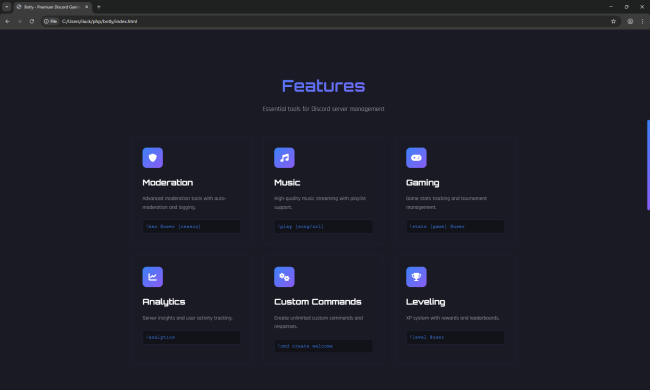 PREMIUM DISCORD BOT LANDING PAGE - Image 2