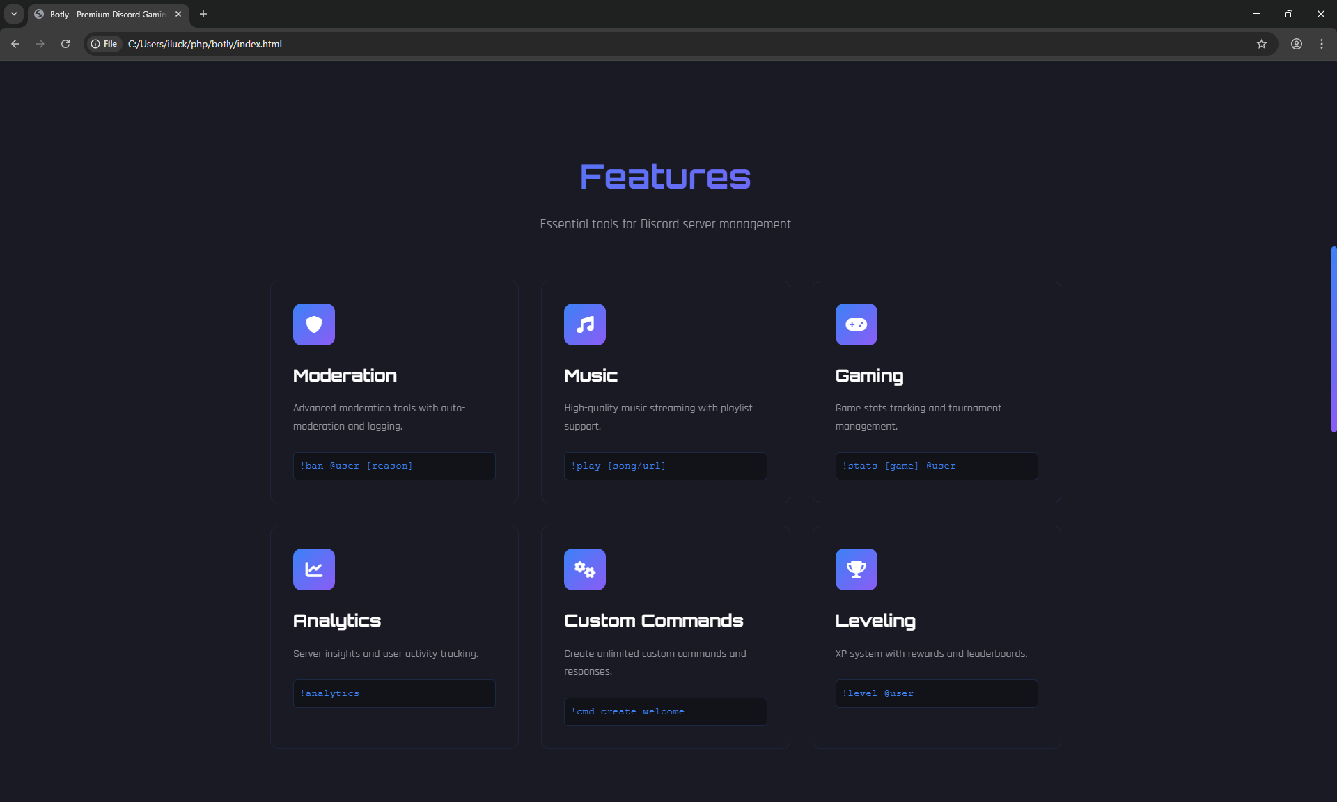 PREMIUM DISCORD BOT LANDING PAGE - Image 2
