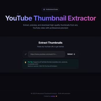 YouTube Thumbnail Downloader - Extract HD Video Thumbnails Instantly