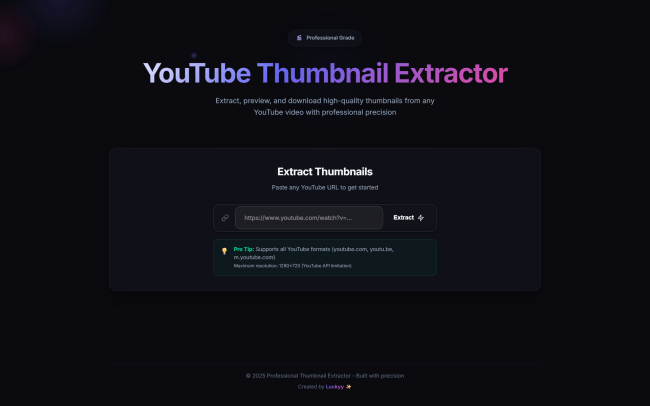 YouTube Thumbnail Downloader - Extract HD Video Thumbnails Instantly