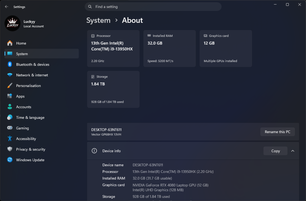 How to Check Your PC Specs