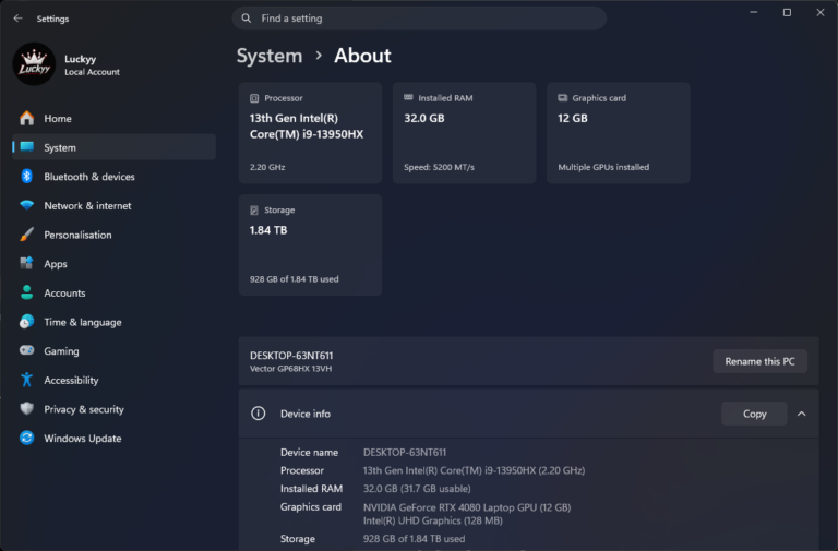 How to Check Your PC Specs