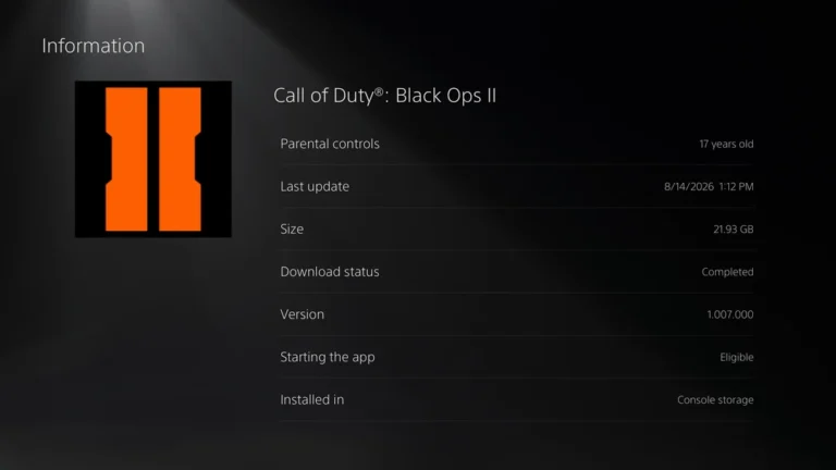 Black Ops 2 PS4 & PS5 Gets New Update With Security Fixes